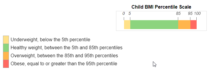 Child BMI Percentile Scale